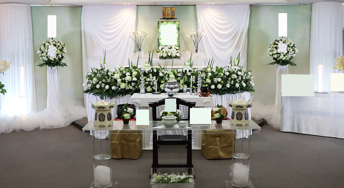 花の家族葬花祭壇